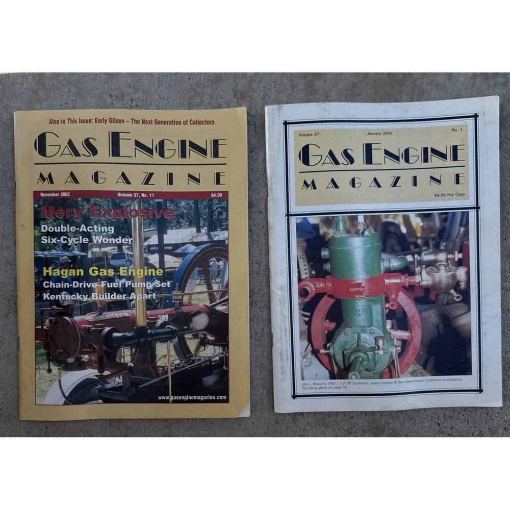 Lot of 2 Gas Engine Magazines – Jan & Nov 2002 Vol 37 No. 1 & No. 11